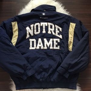 Vintage Champion Notre Dame Irish Nylon Jacket L